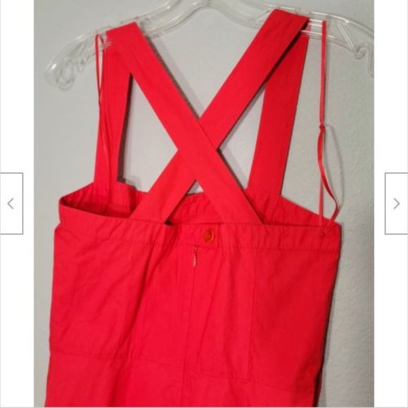 NWT Proenza Schouler Orange Cotton Poplin Apron Midi Dress 0 - Picture 8 of 11